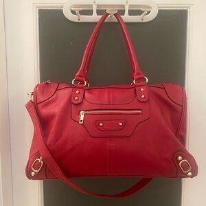 Project!!!!   Red Leather Lg Handbag